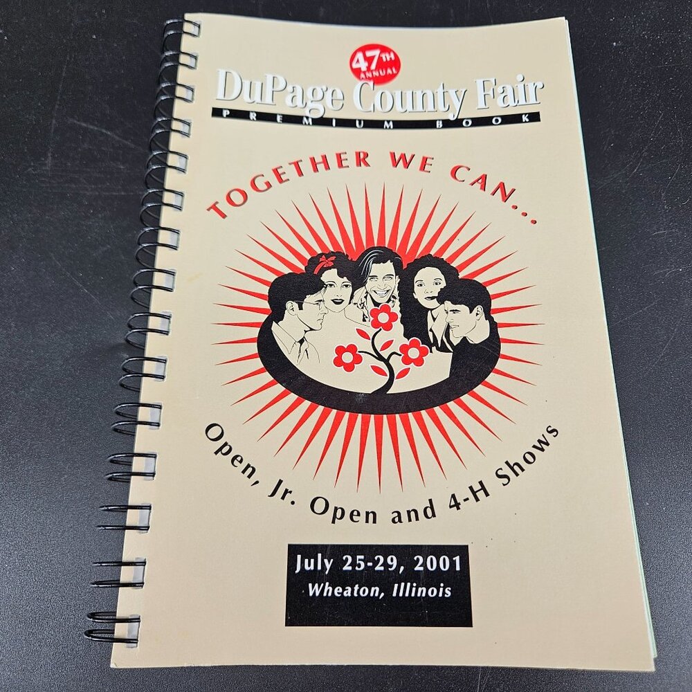 Illinois Premium Prize Catalog Book DuPage County Fair Open Class 4H Show 2001